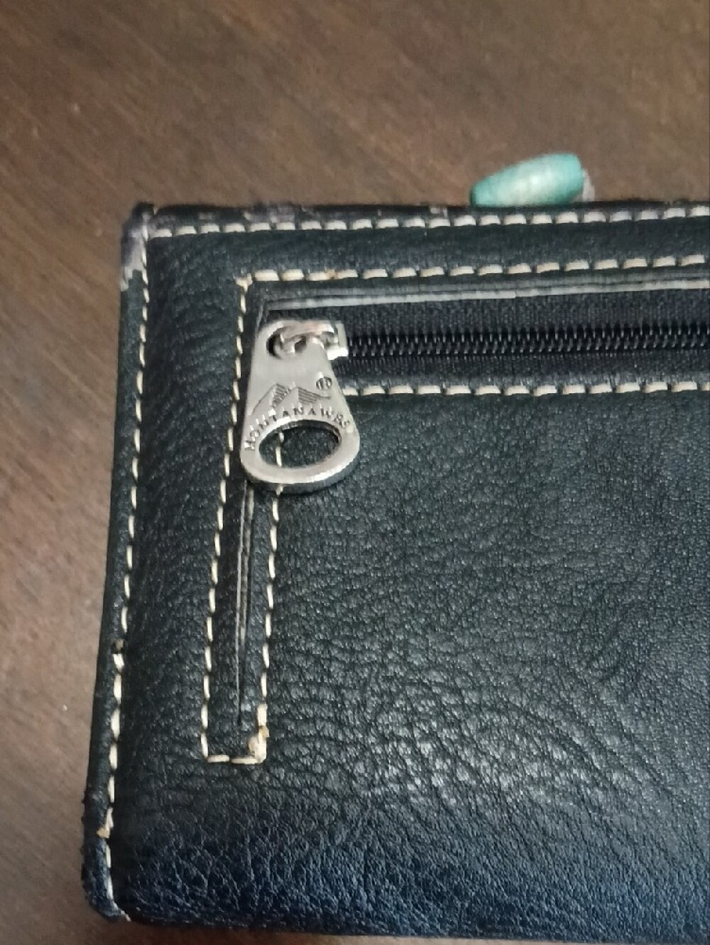 Montana West Euc Black Wallet Wristlet with Turquoise Accent and Silver Buckle - Picture 10 of 13